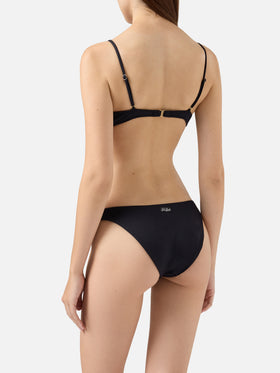 Bralette bikini May Elise in black with classic swim briefs