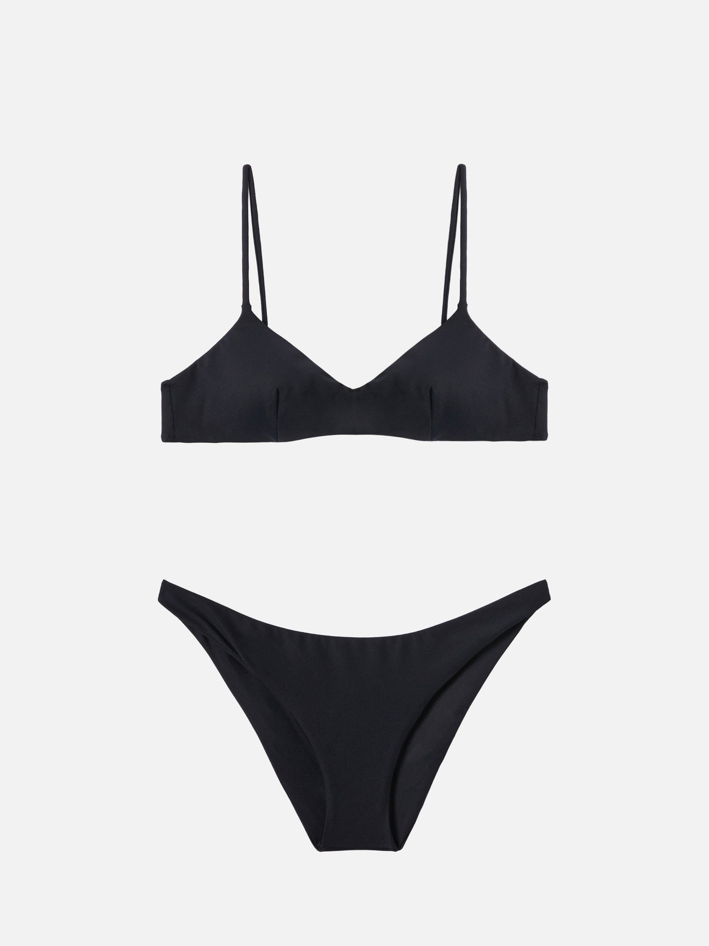 Bralette bikini May Elise in black with classic swim briefs