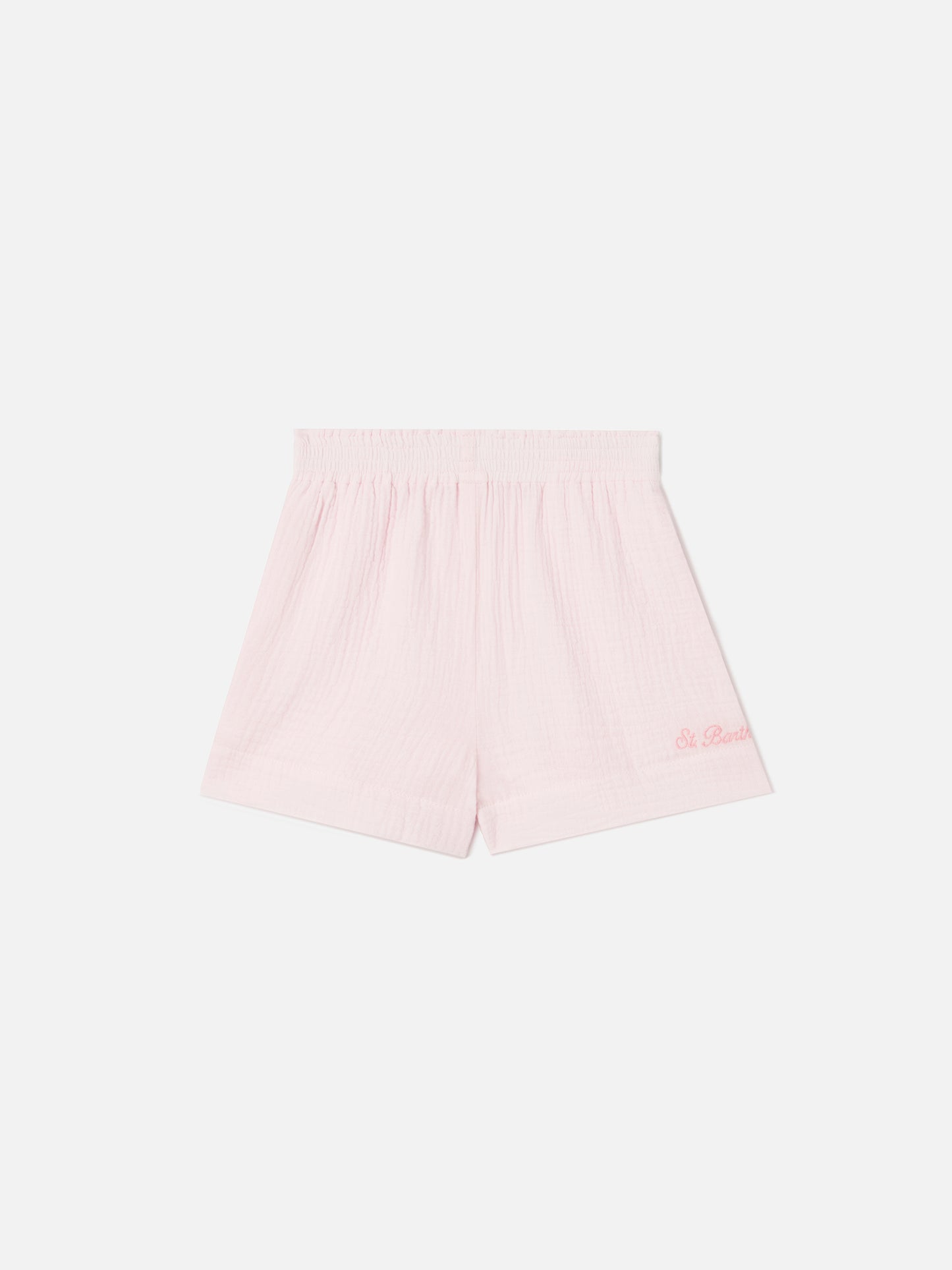 Meave Jr cotton muslin shorts in pink