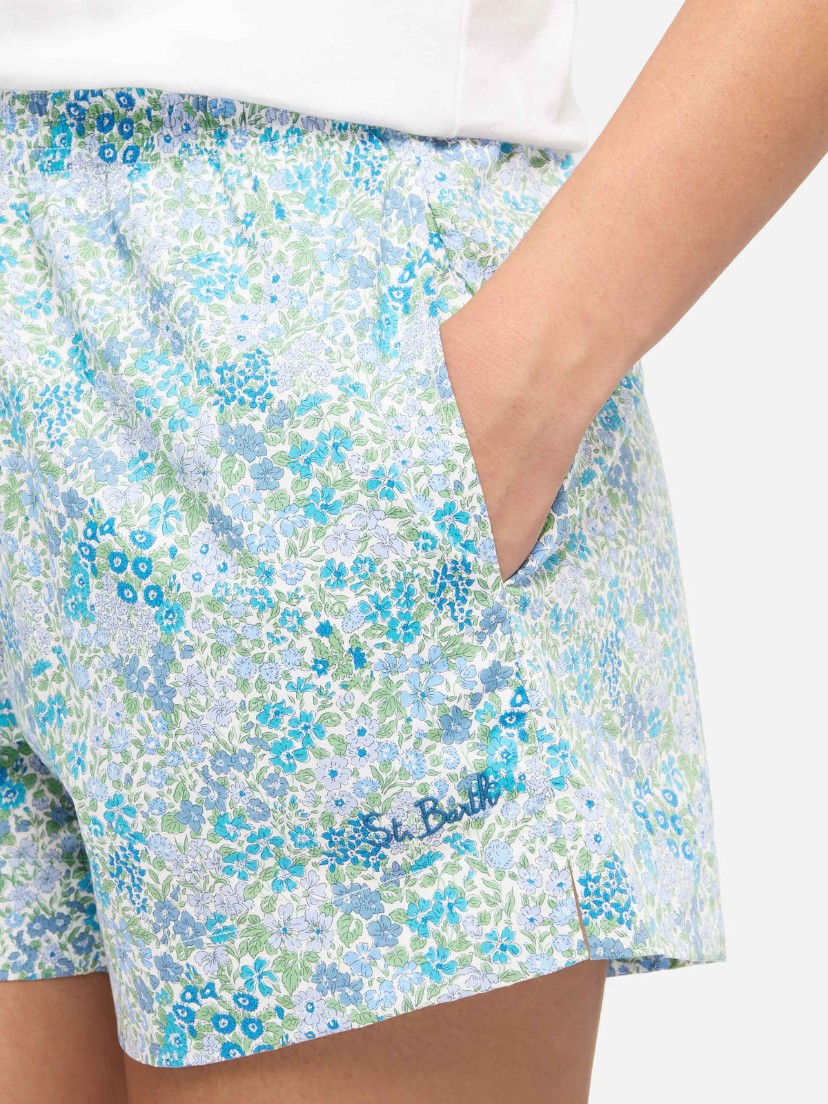 Short pull-up Meave en coton avec imprimé Joanna Luise | MADE WITH LIBERTY FABRIC 
