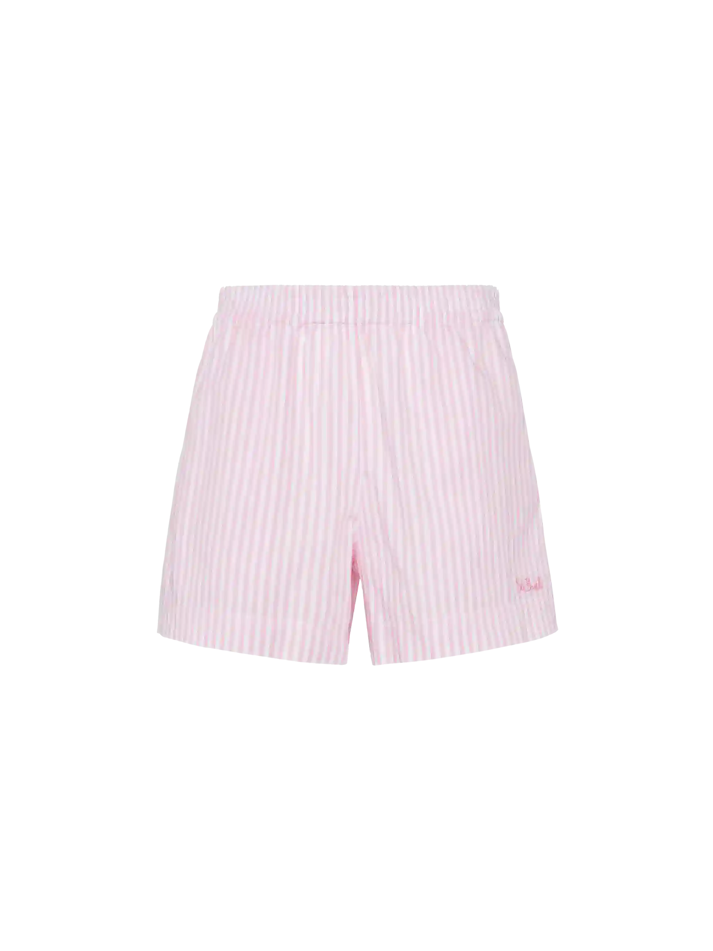 Meave shorts pull up in popeline di cotone con stampa a righe