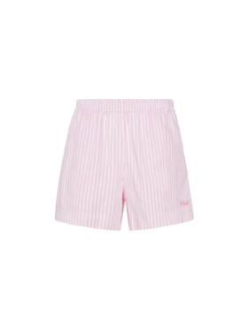 Meave shorts pull up in popeline di cotone con stampa a righe