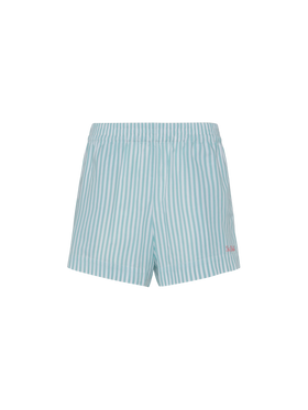 Meave shorts pull up in popeline di cotone con stampa a righe