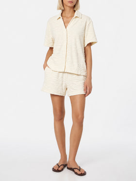 Short en coton éponge zébré Meave 