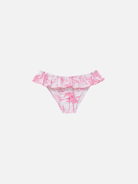 Melly ruffled swim briefs with toile de jouy print - MC2 Saint Barth