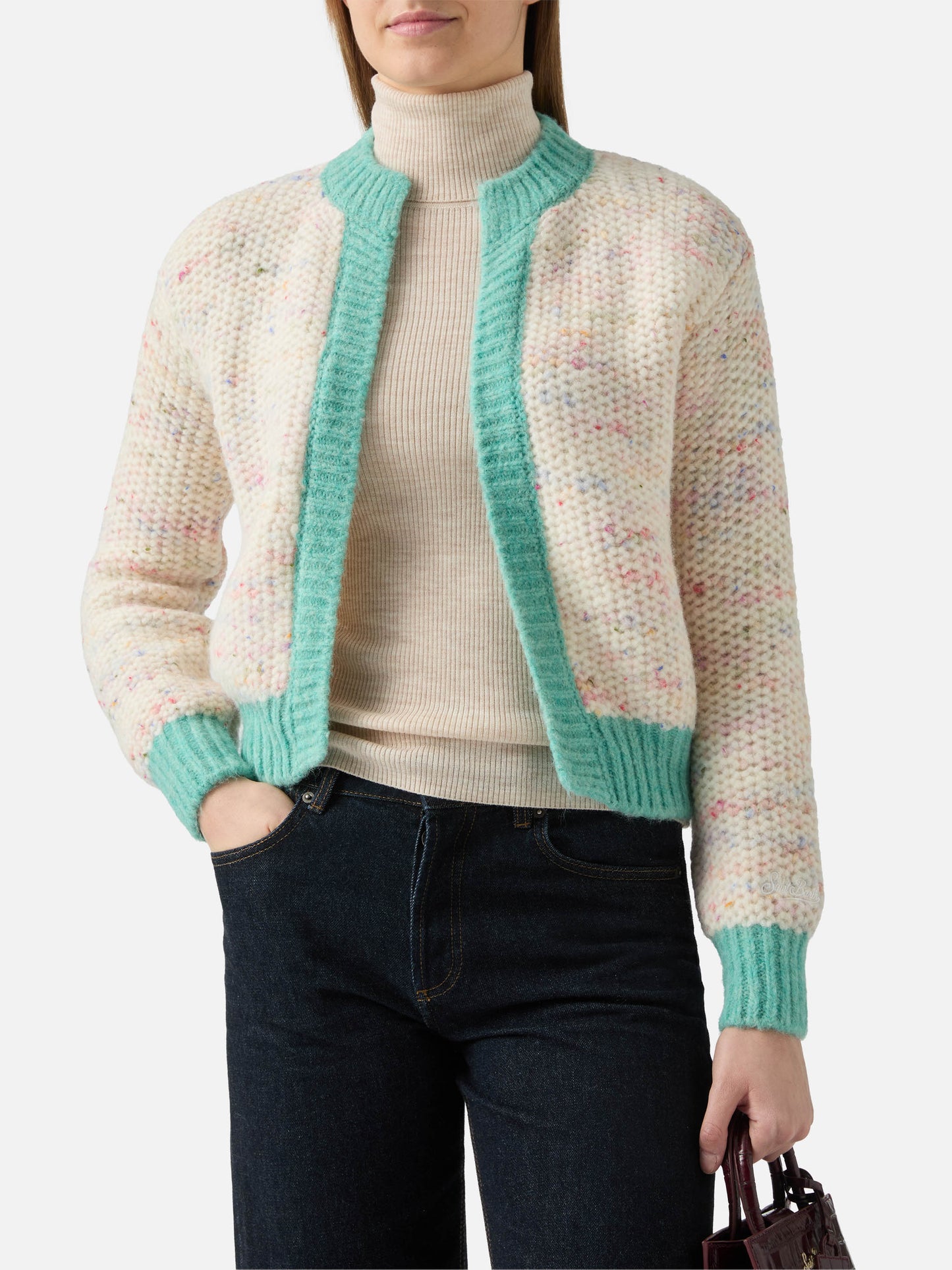 Meribel soft melange cardigan