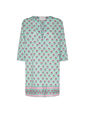Macha cotton tunic dress with floral print