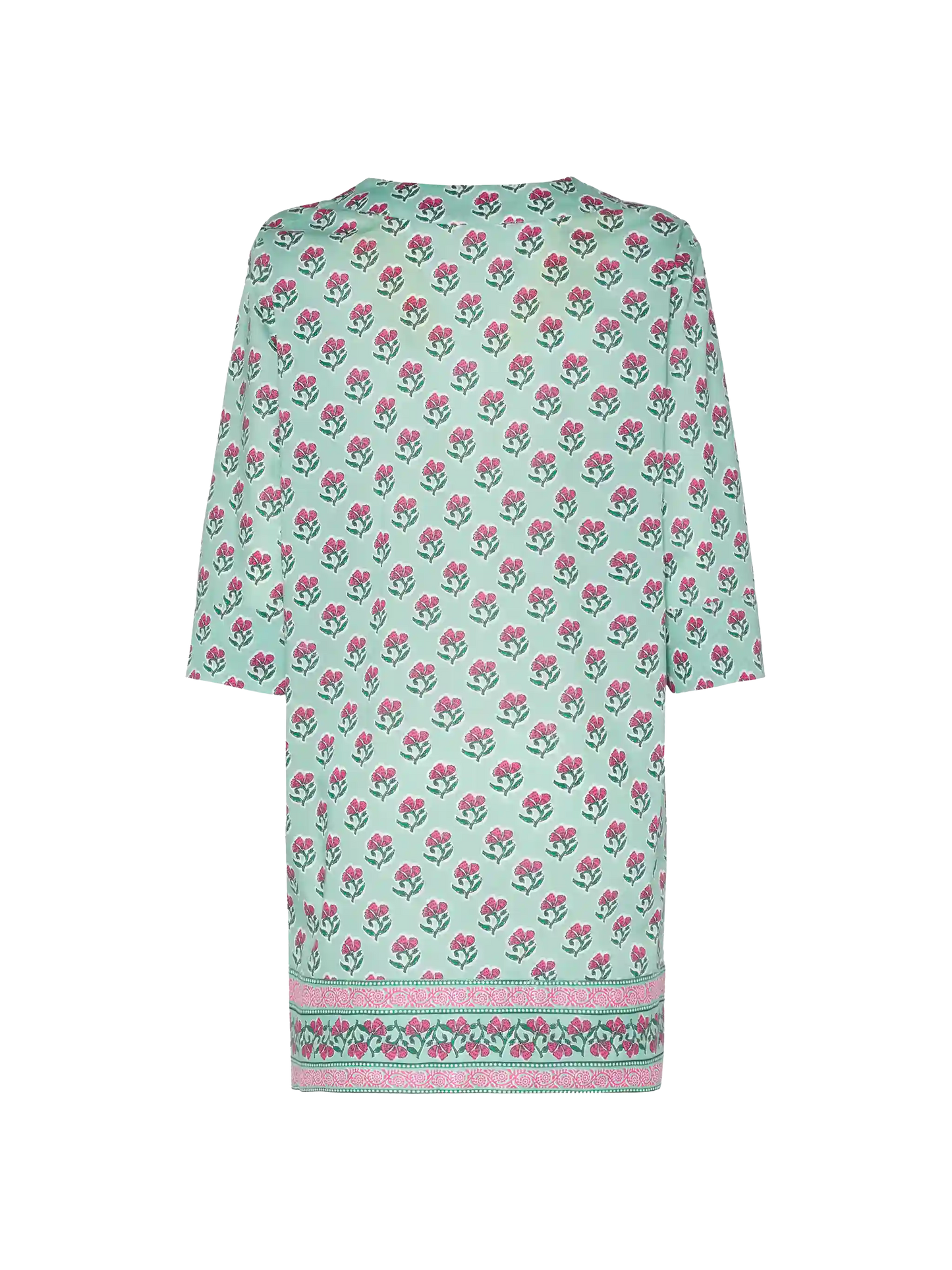 Macha cotton tunic dress with floral print