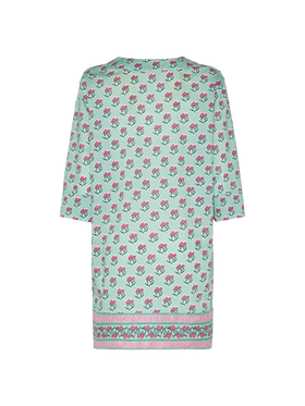 Macha cotton tunic dress with floral print