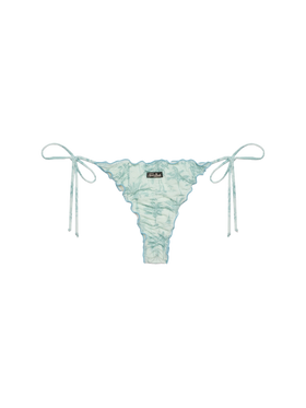 Miami lurex cheeky swim briefs with toile de jouy print