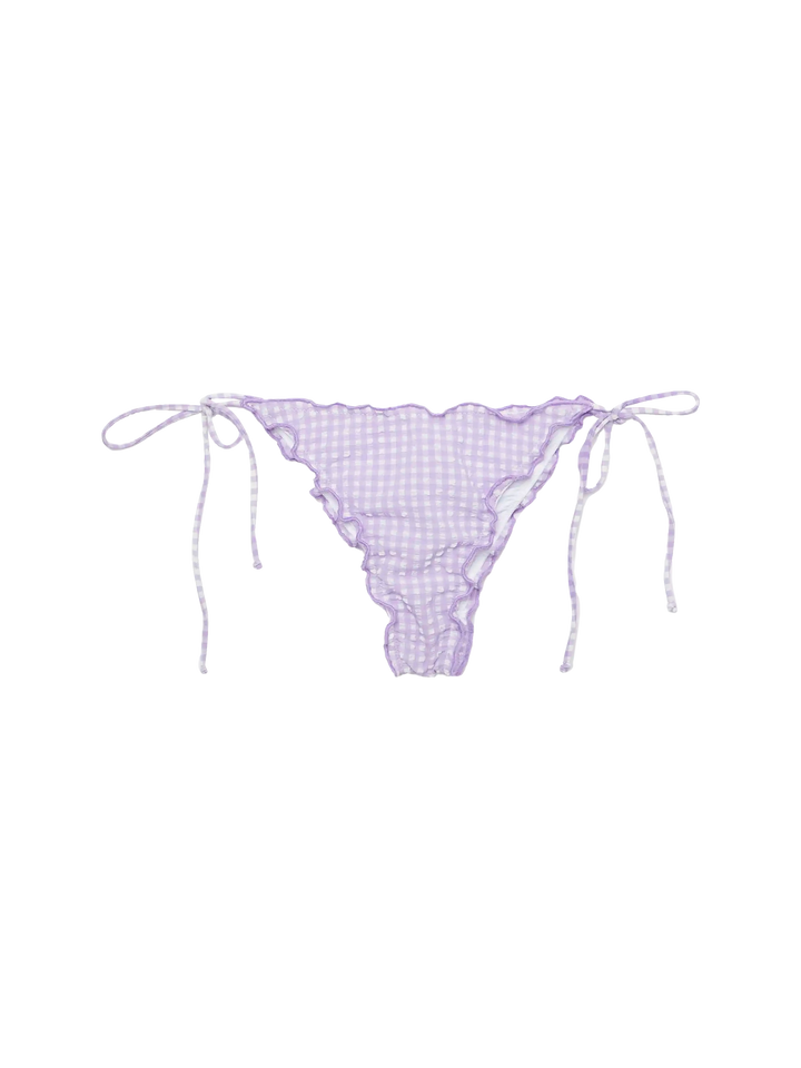 Seersucker-Triangel-Bikini Sagittarius Miami mit Vichy-Karomuster
