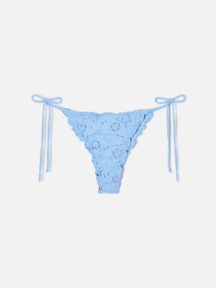 Miami brazilian bikini bottoms in light blue sangallo fabric