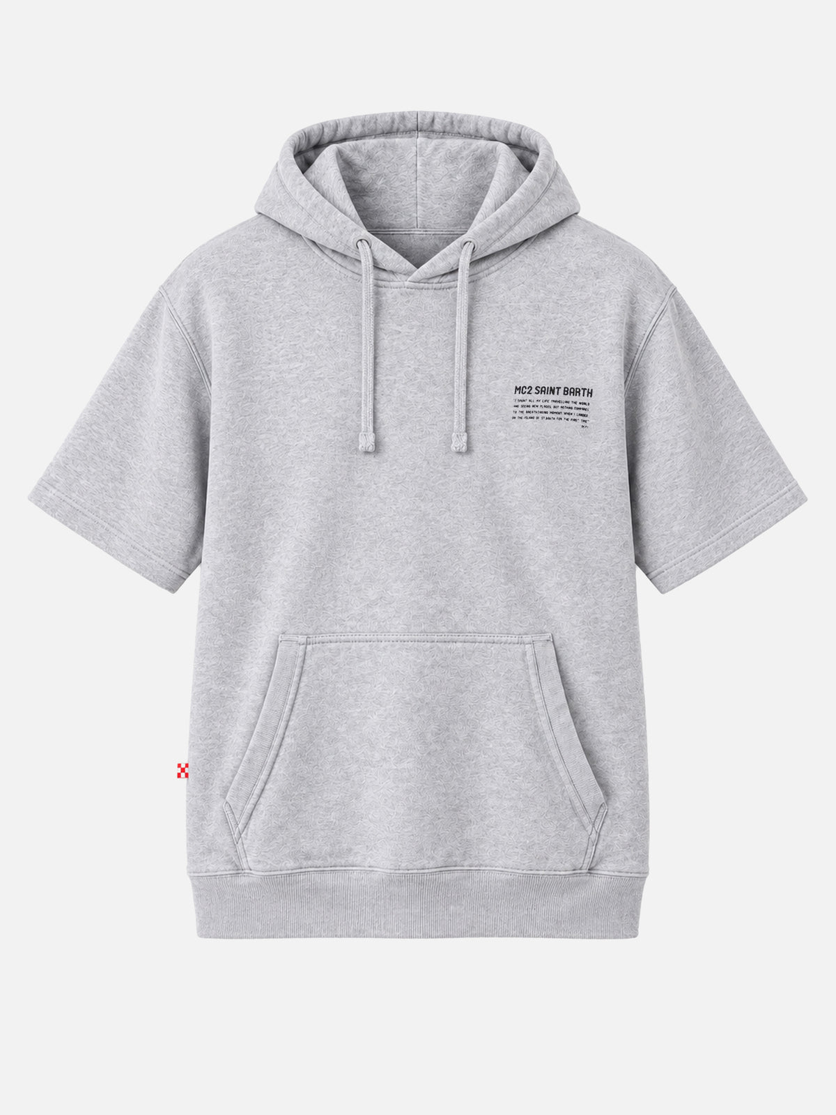 Mike grey short-sleeve hoodie