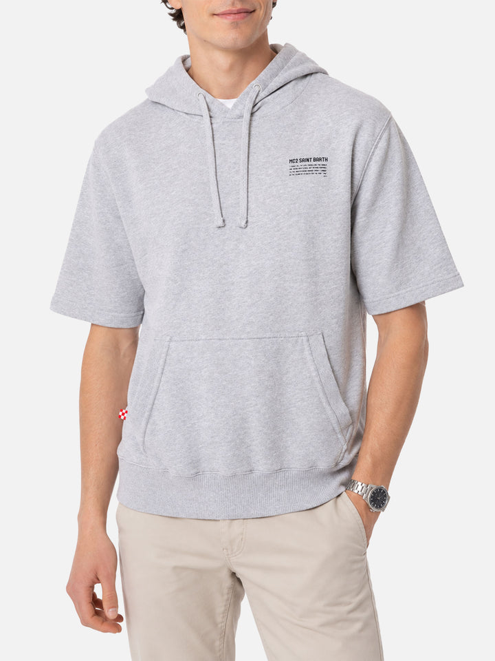 Mike grauer Kurzarm-Hoodie 