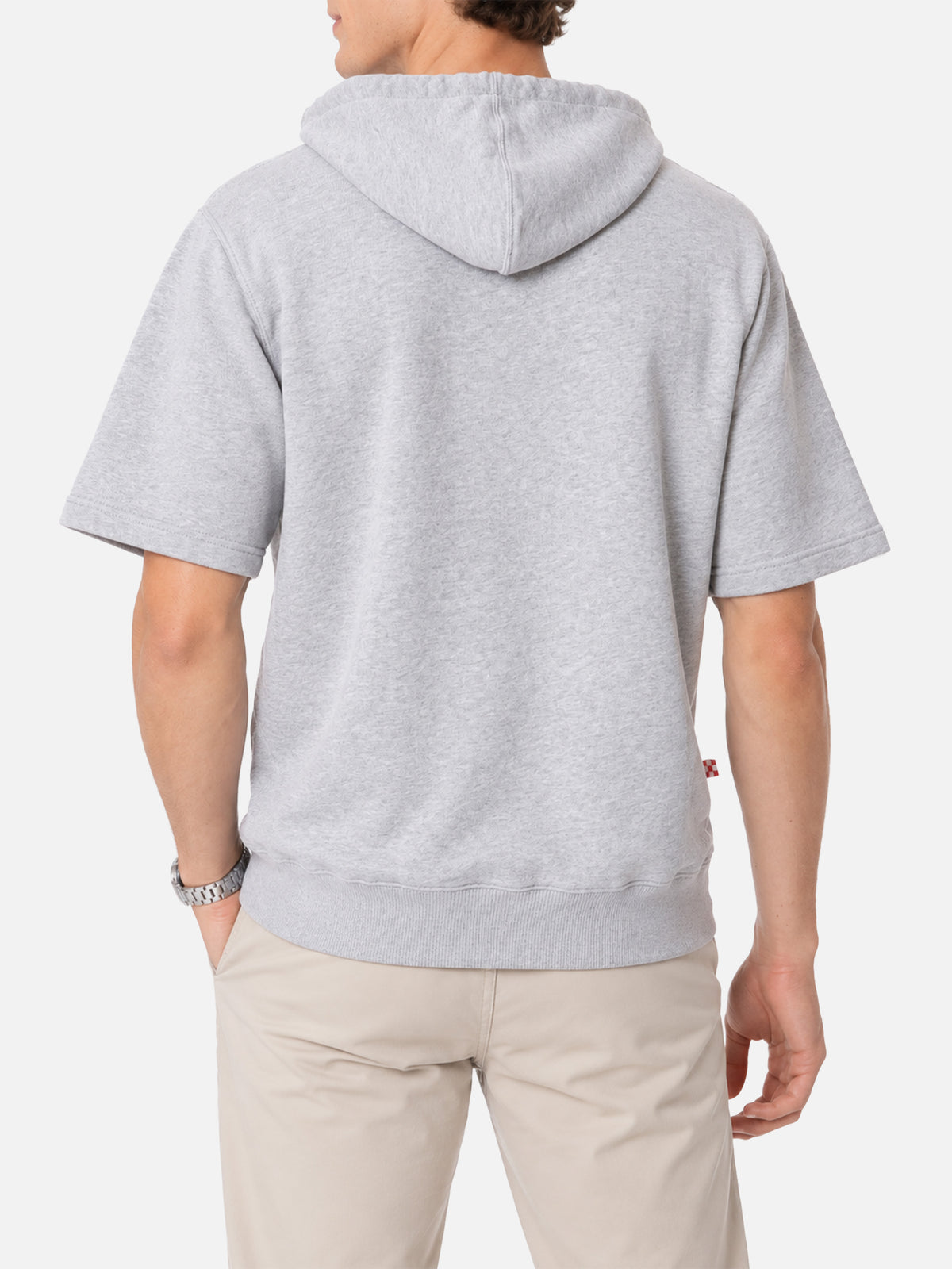 Mike grey short-sleeve hoodie
