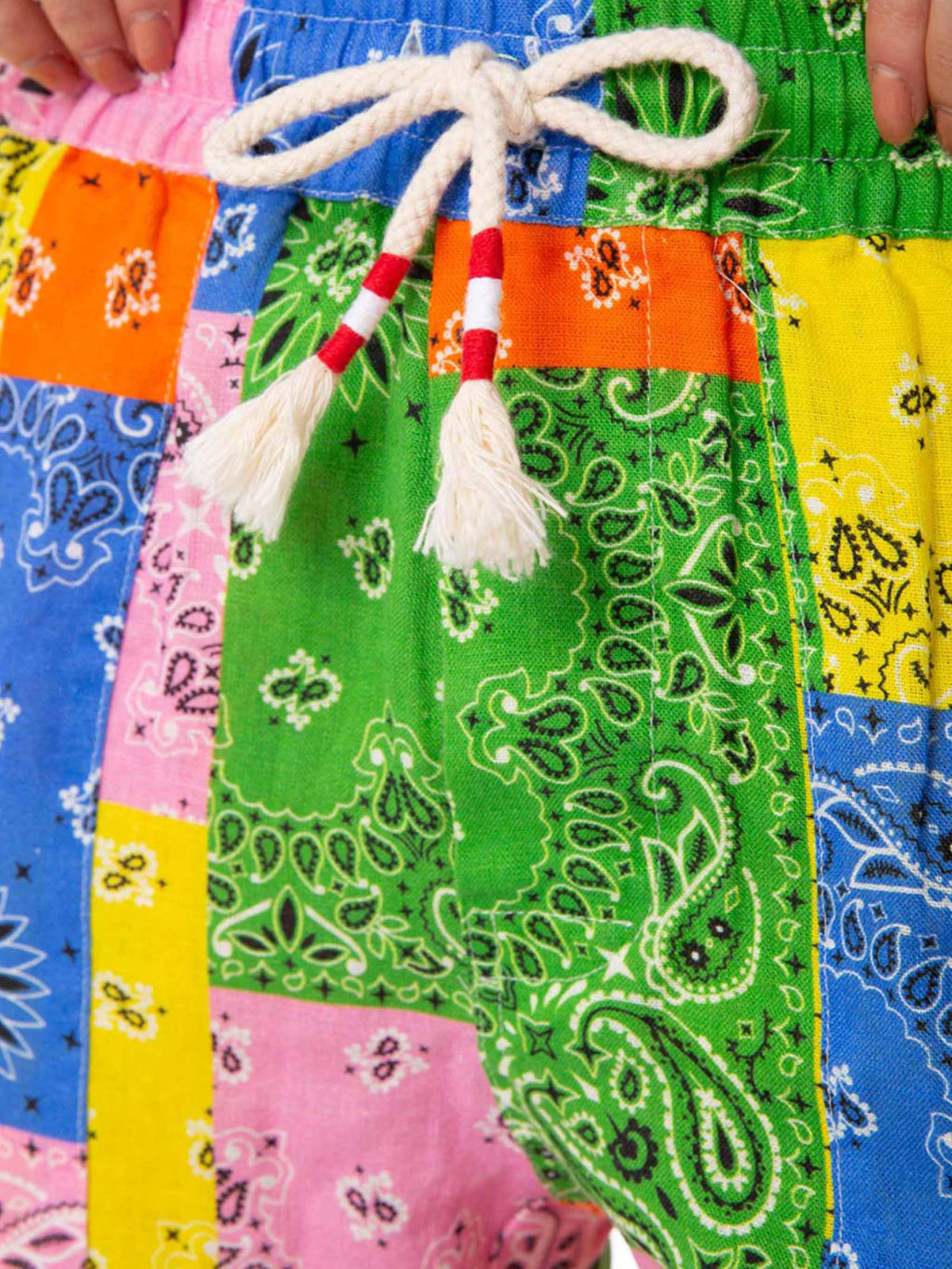 Millie multicolor bandana linen pants