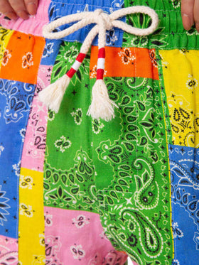 Millie multicolor bandana linen pants