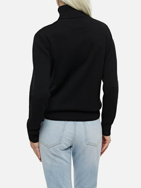 Woman black cashmere blend turtleneck sweater Moody - MC2 Saint Barth