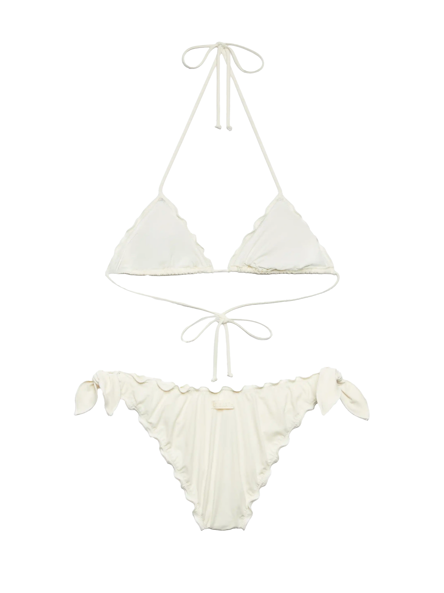White cream classic triangle bikini Sagittarius Moon