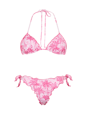 Klassischer Damen-Triangel-Bikini „Toile de Jouy“ Sagittarius Moon