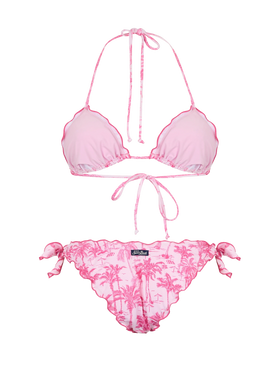 Klassischer Damen-Triangel-Bikini „Toile de Jouy“ Sagittarius Moon