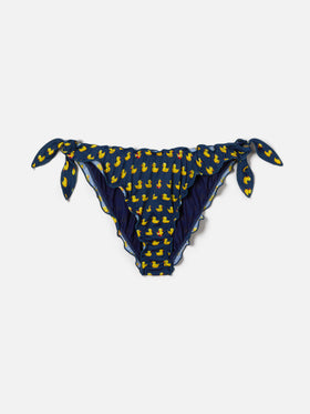 Bas de bikini Classic Moon bleu marine avec imprimé canards 