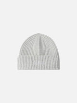 Woman mélange grey cashmere blend hat Moss