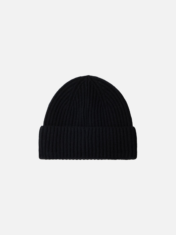 Woman black cashmere blend hat Moss