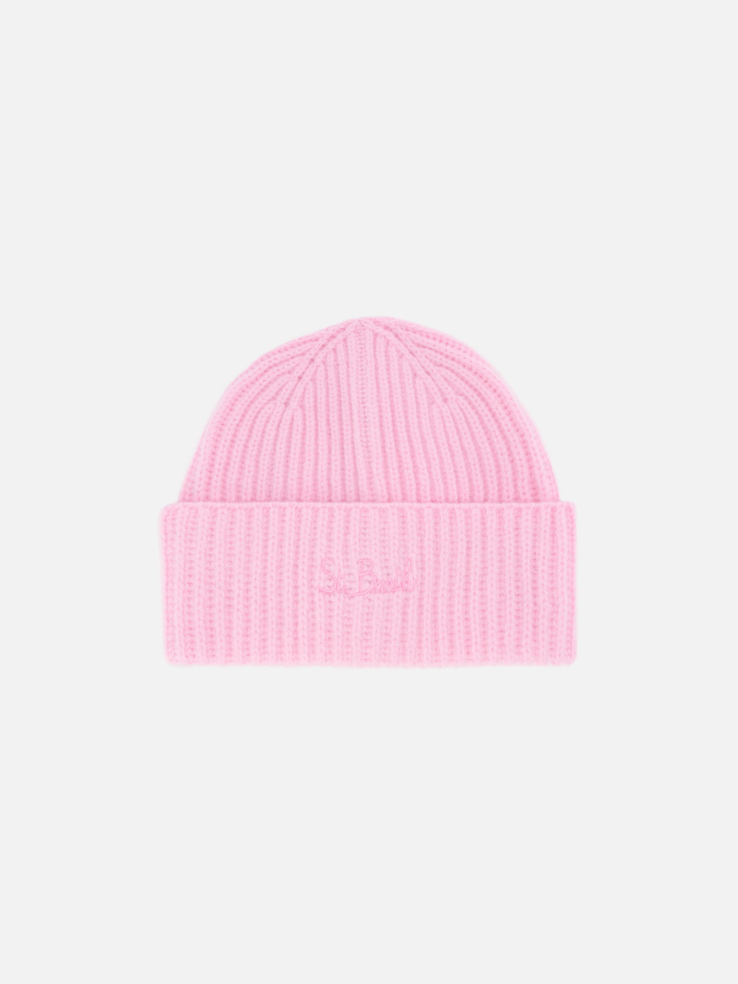 Moss Jr Beanie in pink 100% WOOL with St. Barth embroidery