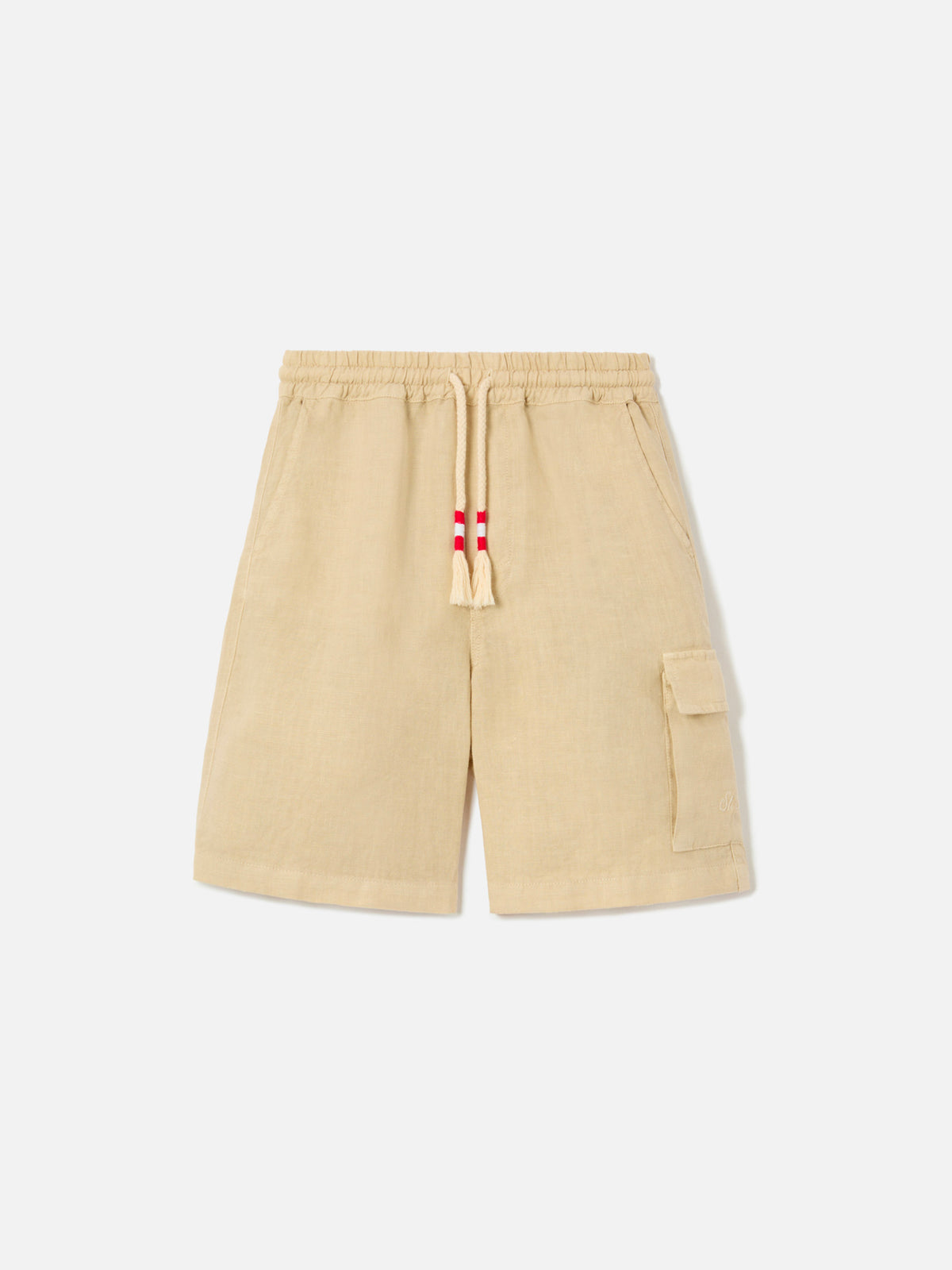 Shorts Marseille Jr beige en lino 