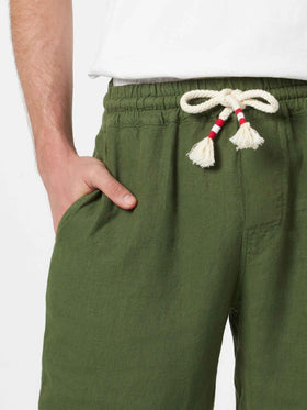 Military green linen bermuda Marseille - MC2 Saint Barth