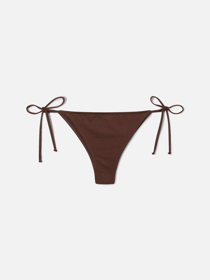 Bikini Paloma Marielle bralette marrone scuro con laccetti
