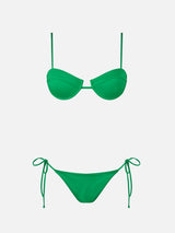 Bikini da donna a bralette con ferretto Salina Marielle verde