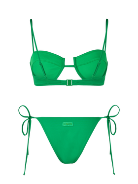 Bikini da donna a bralette con ferretto Salina Marielle verde