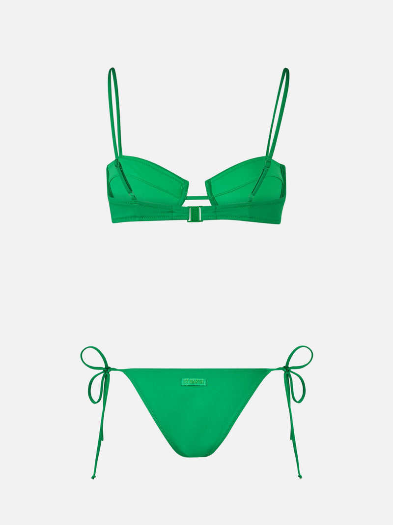 Bikini da donna a bralette con ferretto Salina Marielle verde