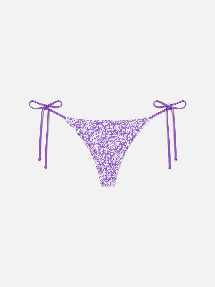 Bas de bikini Marielle à imprimé paisley 