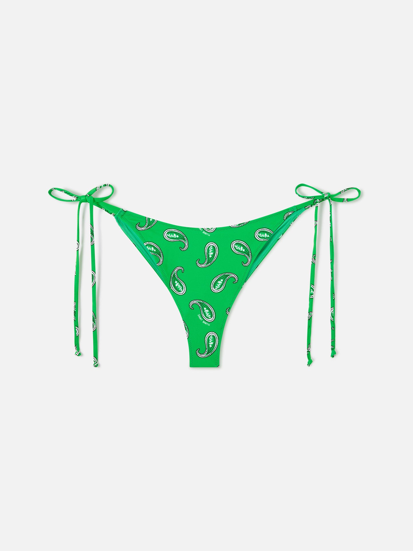 Braguita de bikini Marielle verde con estampado paisley 