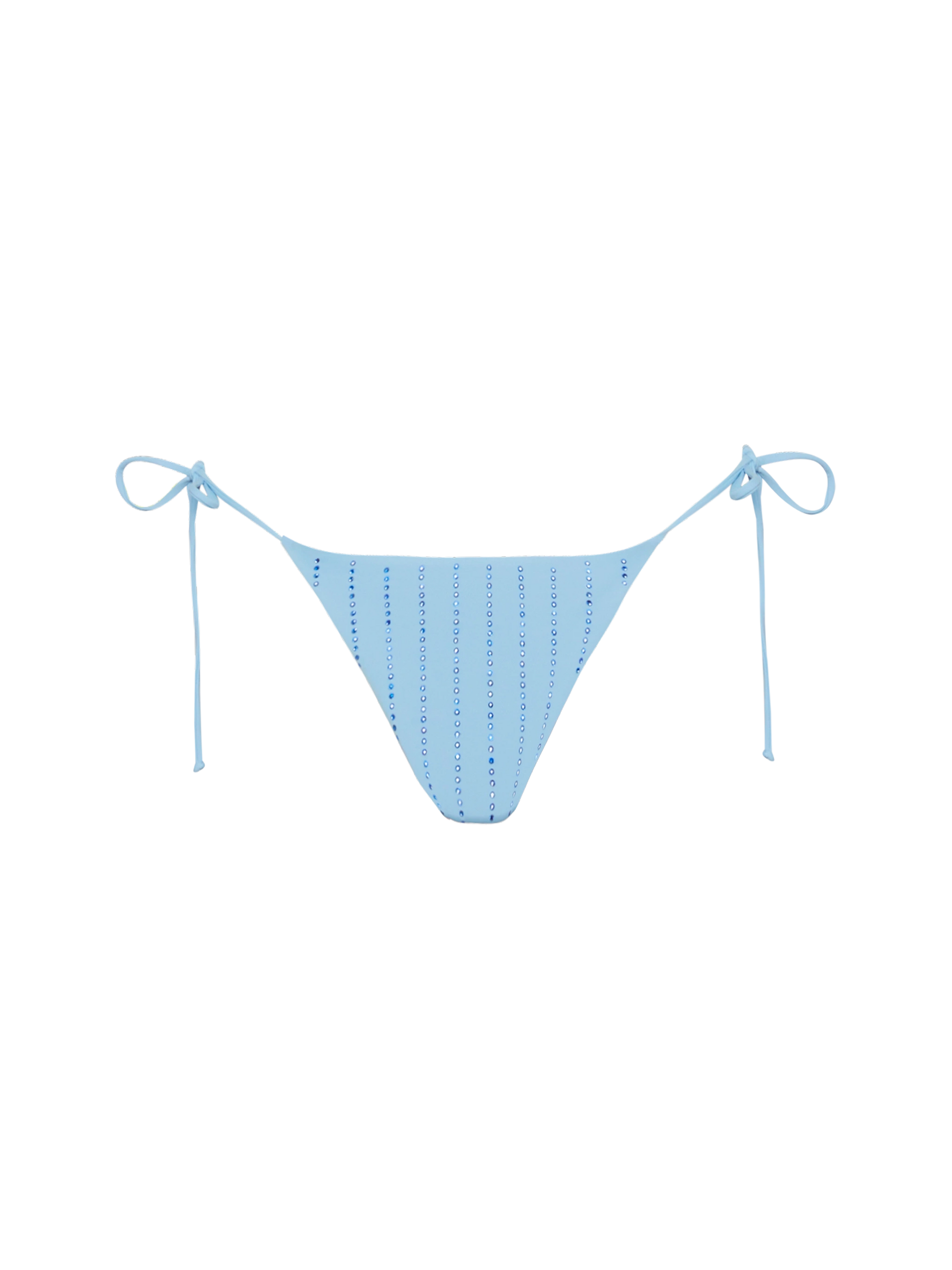 Marielle light blue classic swim briefs with striped rhinestone embellishment - MC2 Saint Barth