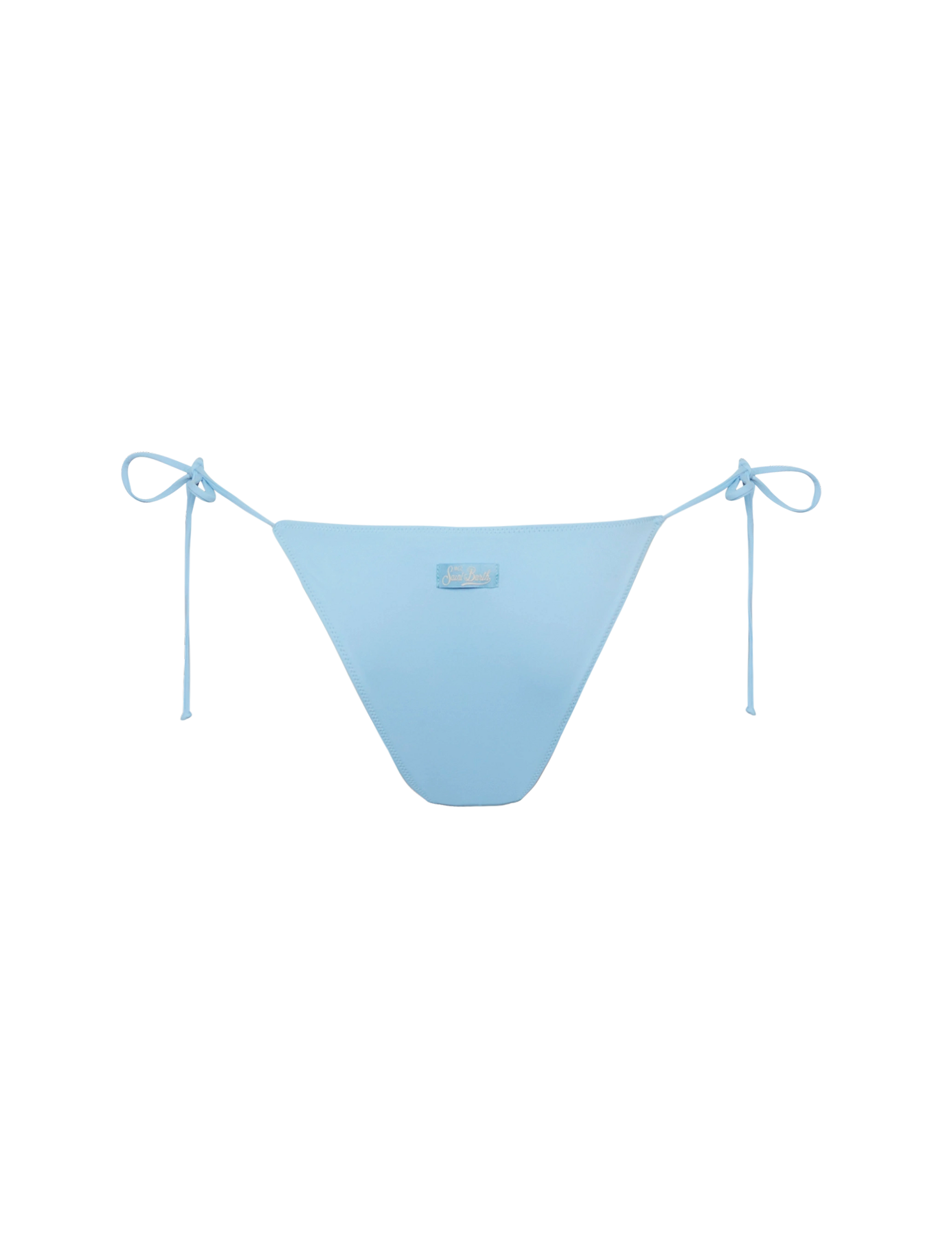 Marielle light blue classic swim briefs with striped rhinestone embellishment - MC2 Saint Barth