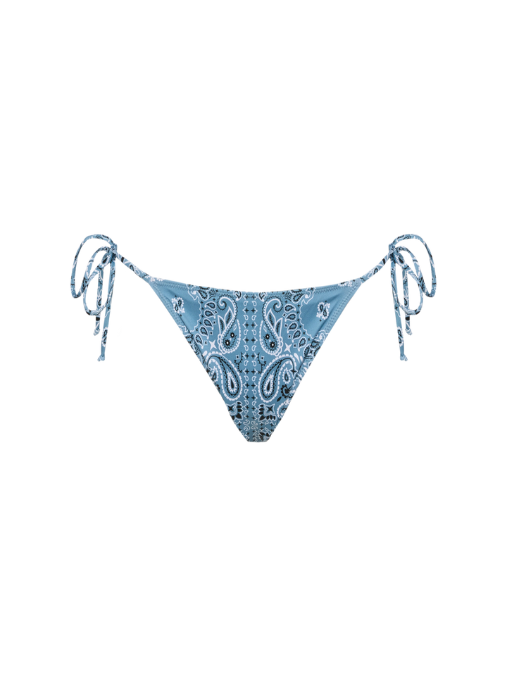 Marielle classic swim briefs with bandanna print - Leah triangle top swimsuit with bandanna print