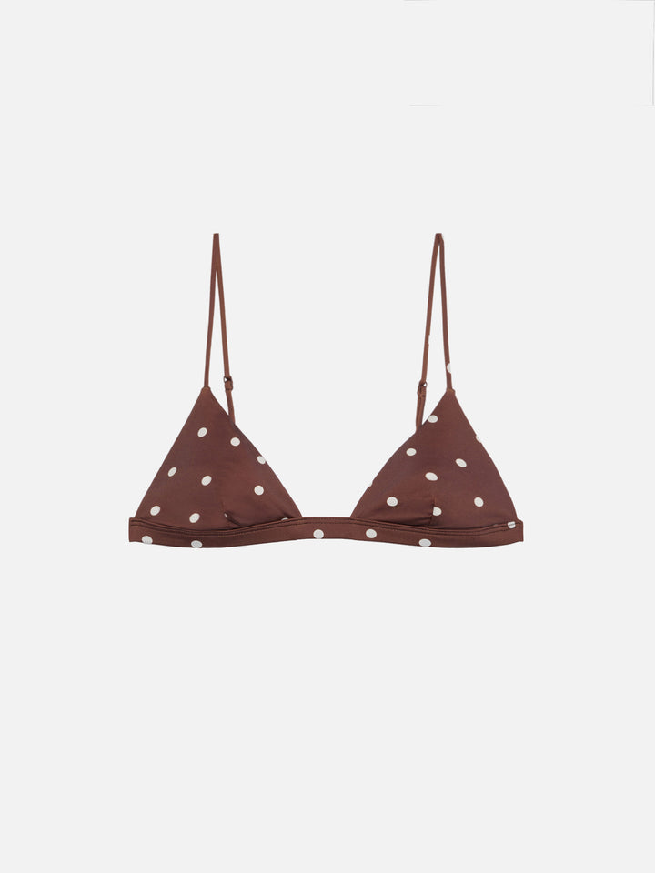 Rylie Triangel-Top mit Polka Dots-Print