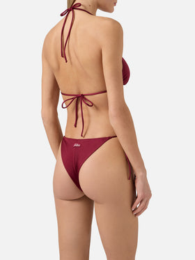Leah Marielle red glossy finish bikini with charms