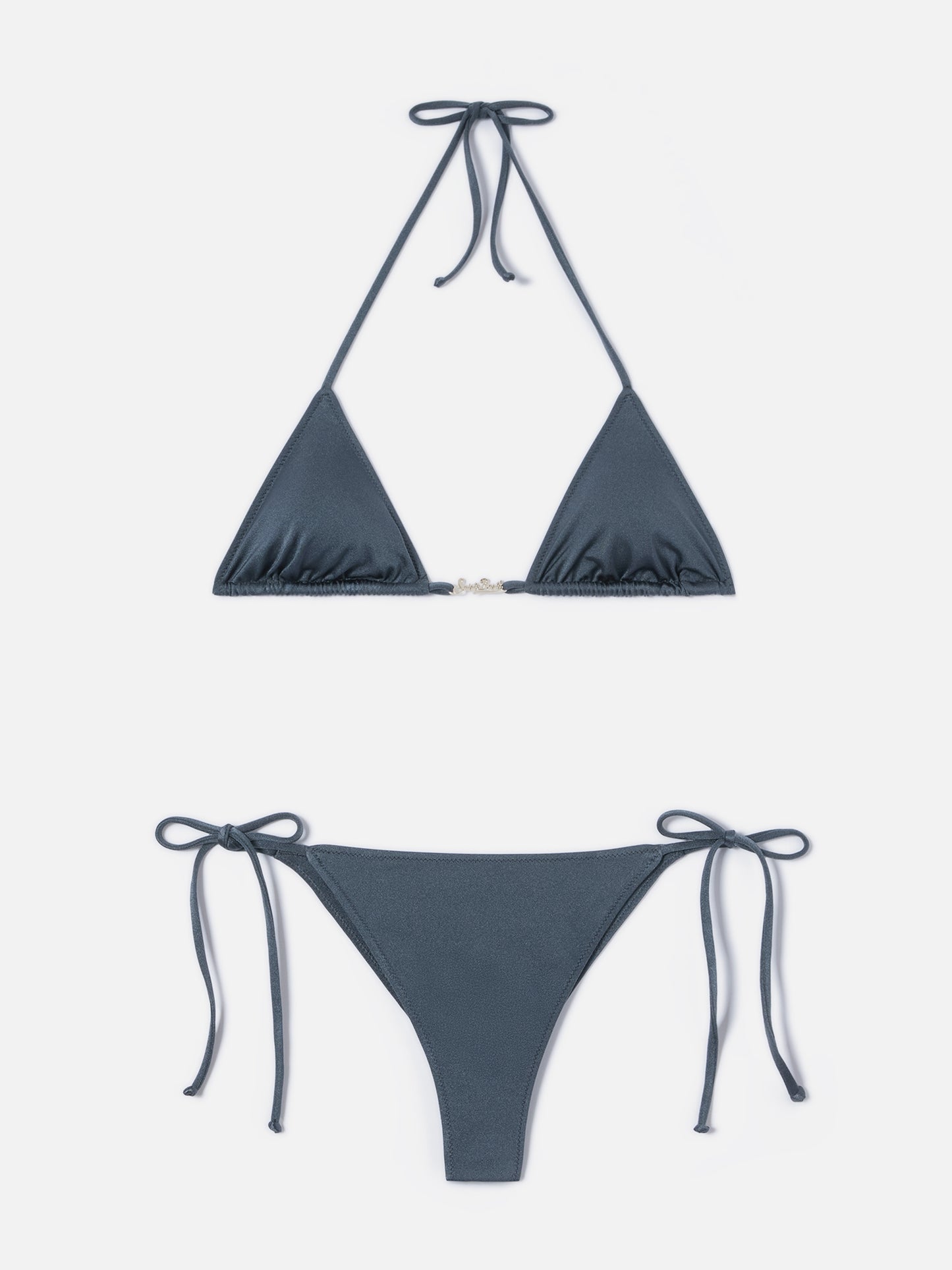 Bikini Leah Plate Marielle Plate glossy finish grigio tinta unita