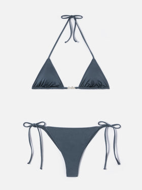 Bikini Leah Plate Marielle Plate glossy finish grigio tinta unita