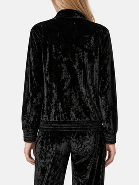 Sweat-shirt en chenille noire Miriam avec broderie 