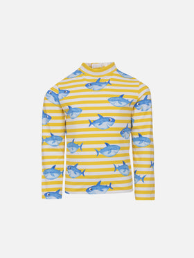 Boy printed t-shirt with long sleeves | UV PROTECTION