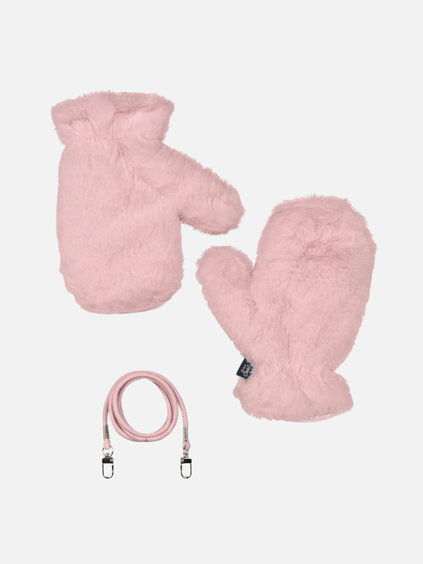 Pink Muffy Handschuhe aus Kunstfell – MC2 Saint Barth