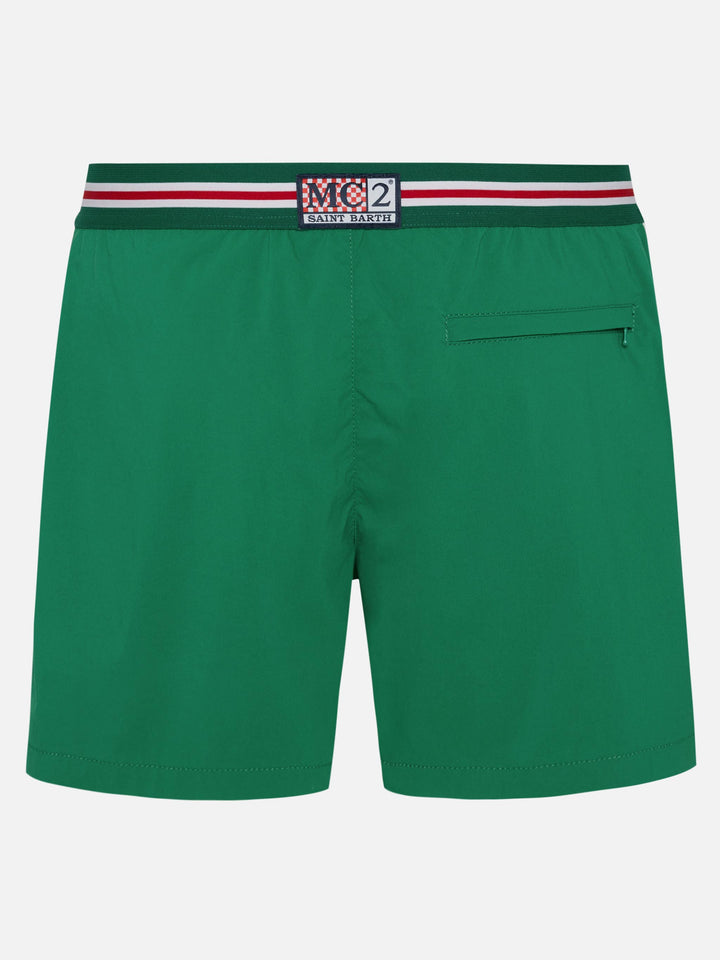 Green fitted cut swim shorts Nad