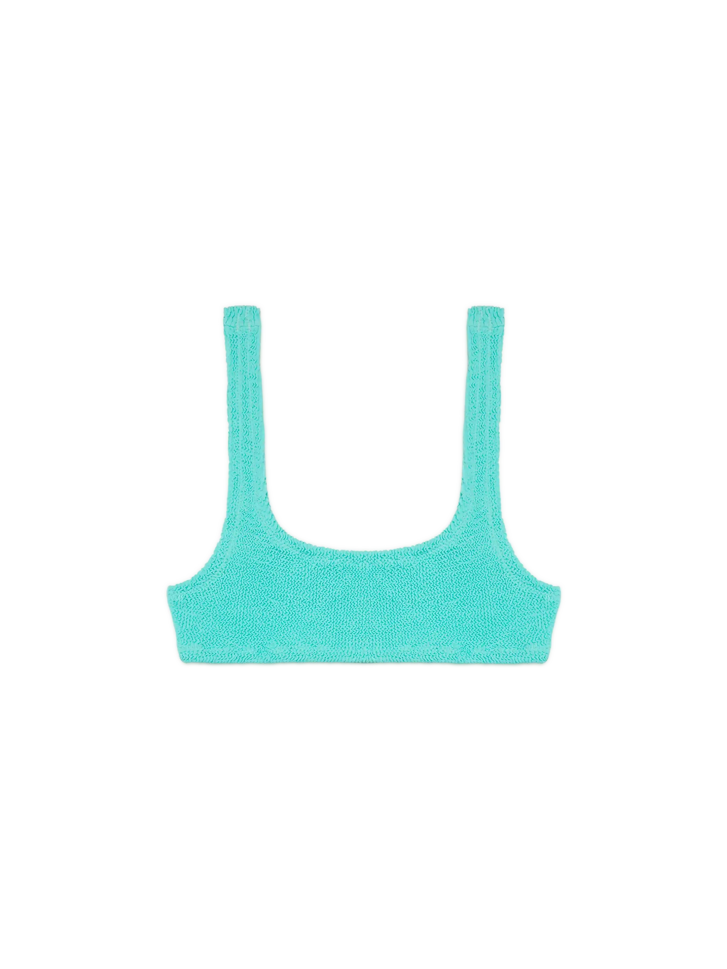 Naima water green crinkle classic bralette top