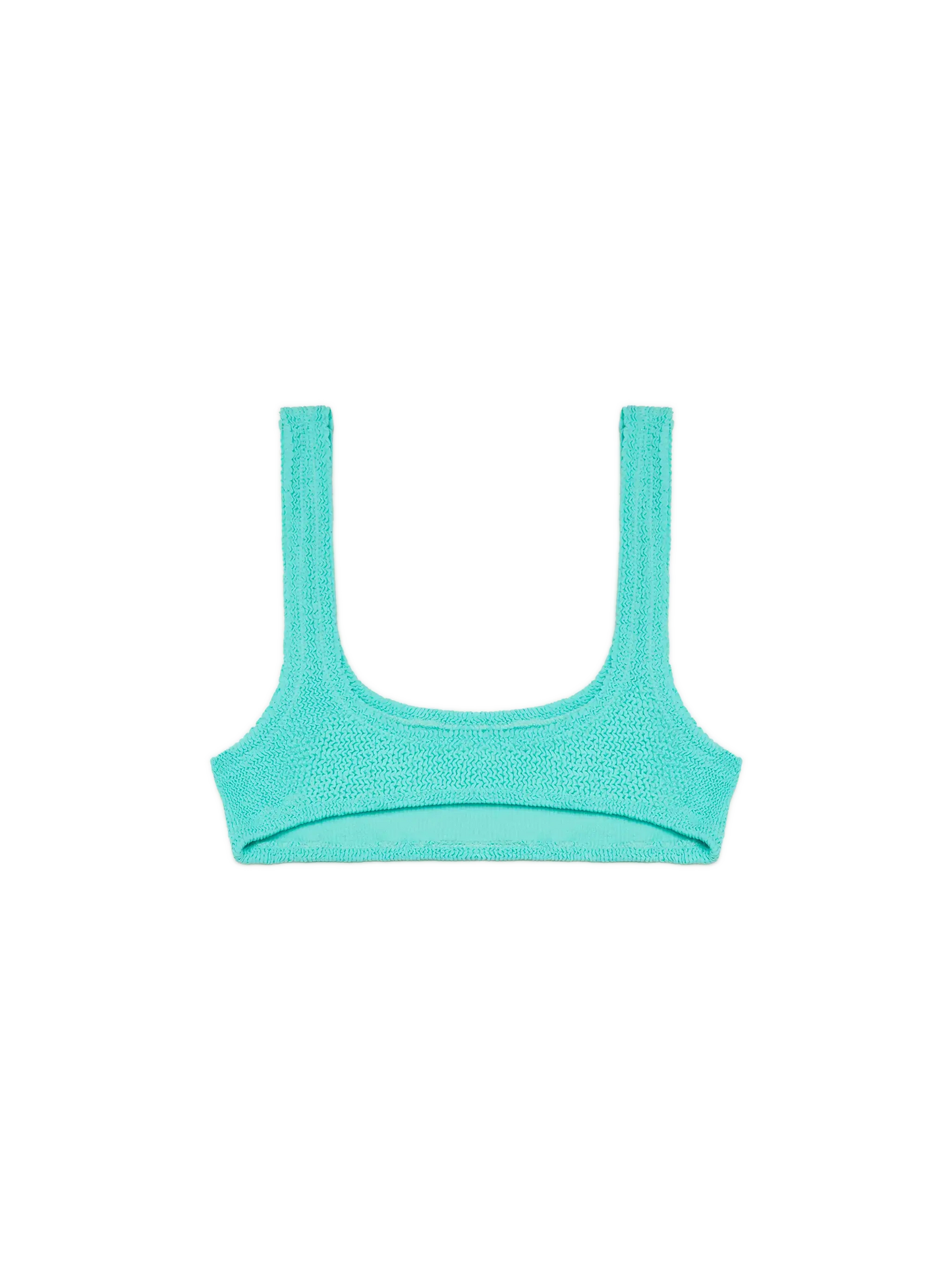 Naima water green crinkle classic bralette top